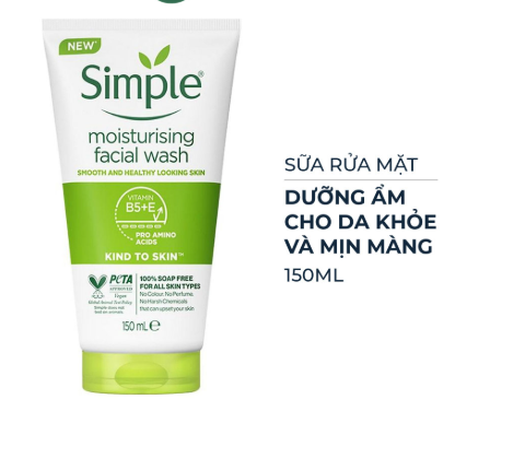 sữa rửa mặt Simple cho da dầu